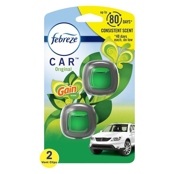 Febreze Febreze Original Gain Scent Car Air Freshener 0.06 oz Liquid 2 pk 01109 - main